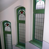 Holzfenster mit Iso Bleiverglasung